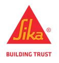 A red triangle with the word sika written in it.